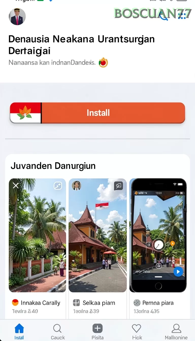 Cuplikan layar MPO777 — menu navigasi